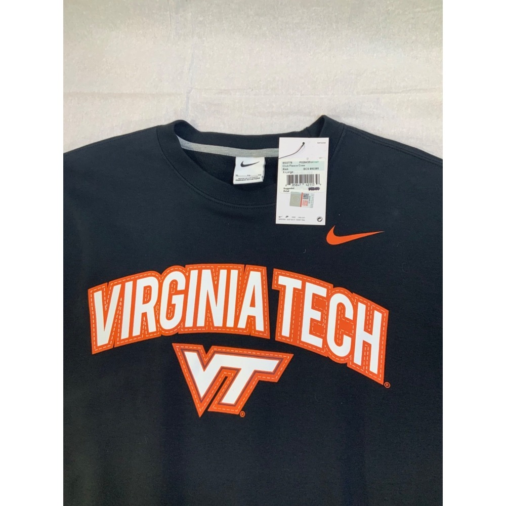 Nike Virginia Tech Hokies Football Camo/Black Sweatshirt Crew Neck Size XL - Picture 2 of 7
